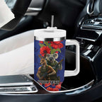 Kangaroo Koala Soldier ANZAC Personalised Tumbler With Handle Aboriginal Dot Painting