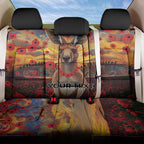 Kangaroo ANZAC Personalised Back Car Seat Cover Poppy Flowers Aboriginal Dot Painting
