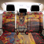 Kangaroo ANZAC Personalised Back Car Seat Cover Poppy Flowers Aboriginal Dot Painting