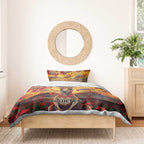 Kangaroo ANZAC Personalised Bedding Set Poppy Flowers Aboriginal Dot Painting