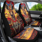 Kangaroo ANZAC Personalised Car Seat Cover Poppy Flowers Aboriginal Dot Painting