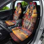 Kangaroo ANZAC Personalised Car Seat Cover Poppy Flowers Aboriginal Dot Painting