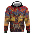 Kangaroo ANZAC Personalised Hoodie Poppy Flowers Aboriginal Dot Painting