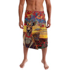 Kangaroo ANZAC Personalised Lavalava Poppy Flowers Aboriginal Dot Painting