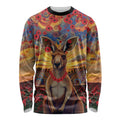 Kangaroo ANZAC Personalised Long Sleeve Shirt Poppy Flowers Aboriginal Dot Painting