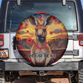 Kangaroo ANZAC Personalised Spare Tire Cover Poppy Flowers Aboriginal Dot Painting