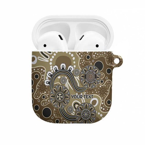 Personalised NAIDOC Week 50 Years Deadly Always AirPods Case Brown Aboriginal Artwork Dot Painting