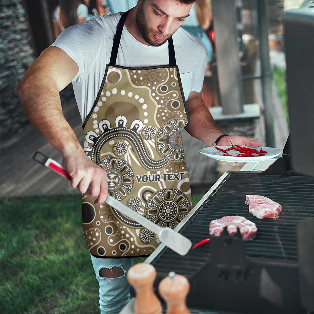 Personalised NAIDOC Week 50 Years Deadly Always Apron Brown Aboriginal Artwork Dot Painting