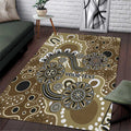Personalised NAIDOC Week 50 Years Deadly Always Area Rug Brown Aboriginal Artwork Dot Painting