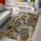 Personalised NAIDOC Week 50 Years Deadly Always Area Rug Brown Aboriginal Artwork Dot Painting