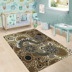 Personalised NAIDOC Week 50 Years Deadly Always Area Rug Brown Aboriginal Artwork Dot Painting