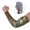 Personalised NAIDOC Week 50 Years Deadly Always Arm Sleeves Brown Aboriginal Artwork Dot Painting