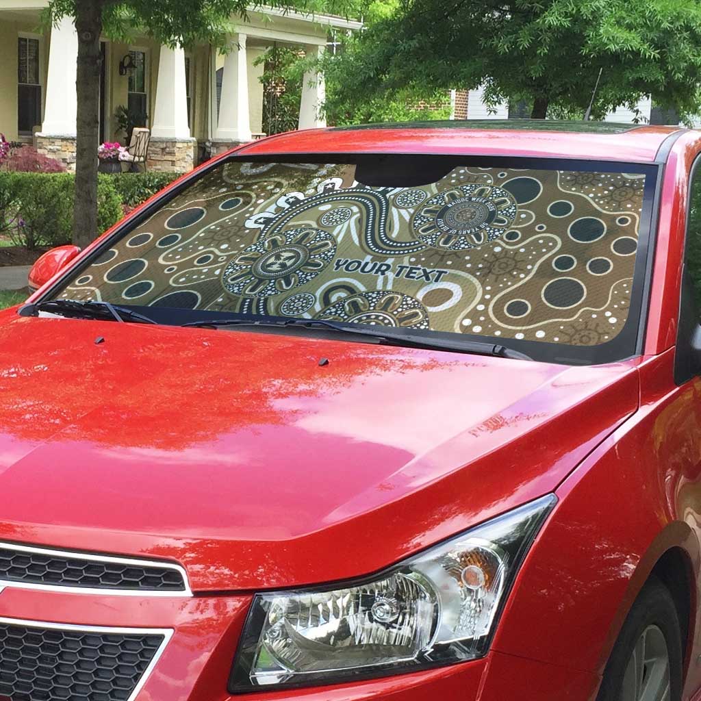 Personalised NAIDOC Week 50 Years Deadly Always Auto Sun Shade Brown Aboriginal Artwork Dot Painting
