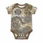 Personalised NAIDOC Week 50 Years Deadly Always Baby Onesie Brown Aboriginal Artwork Dot Painting