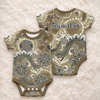 Personalised NAIDOC Week 50 Years Deadly Always Baby Onesie Brown Aboriginal Artwork Dot Painting