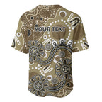 Personalised NAIDOC Week 50 Years Deadly Always Baseball Jersey Brown Aboriginal Artwork Dot Painting