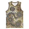 Personalised NAIDOC Week 50 Years Deadly Always Basketball Jersey Brown Aboriginal Artwork Dot Painting