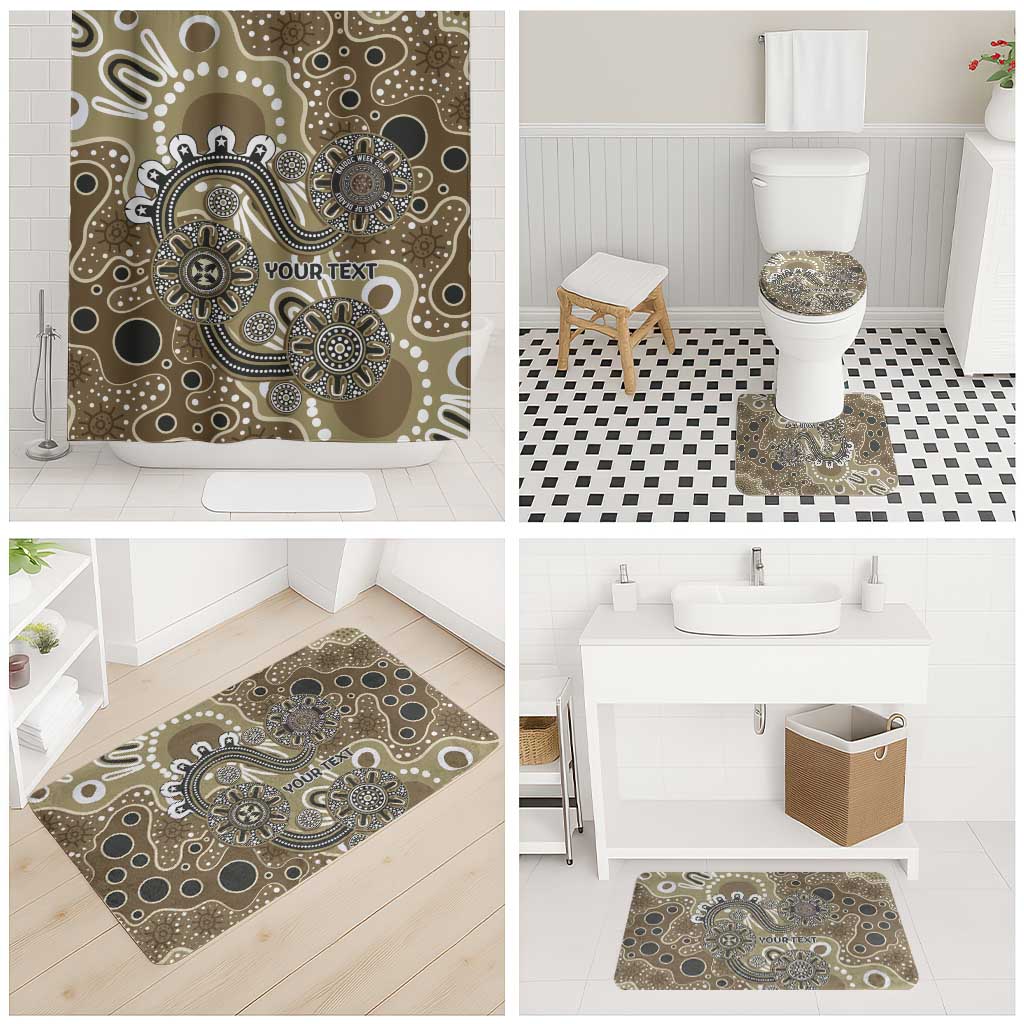 Personalised NAIDOC Week 50 Years Deadly Always Bathroom Set Brown Aboriginal Artwork Dot Painting