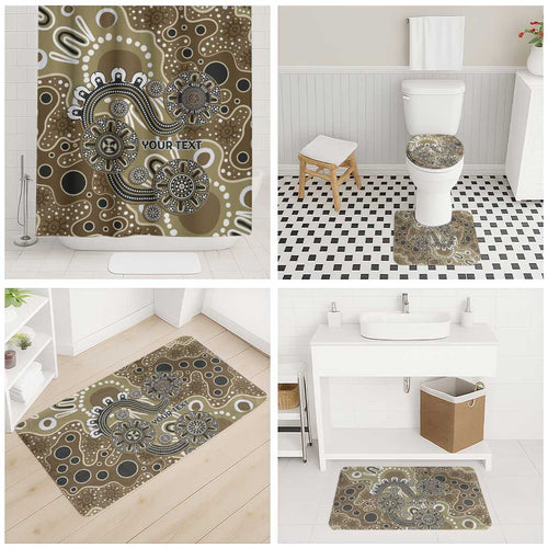 Personalised NAIDOC Week 50 Years Deadly Always Bathroom Set Brown Aboriginal Artwork Dot Painting