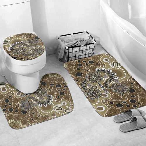 Personalised NAIDOC Week 50 Years Deadly Always Bathroom Set Brown Aboriginal Artwork Dot Painting