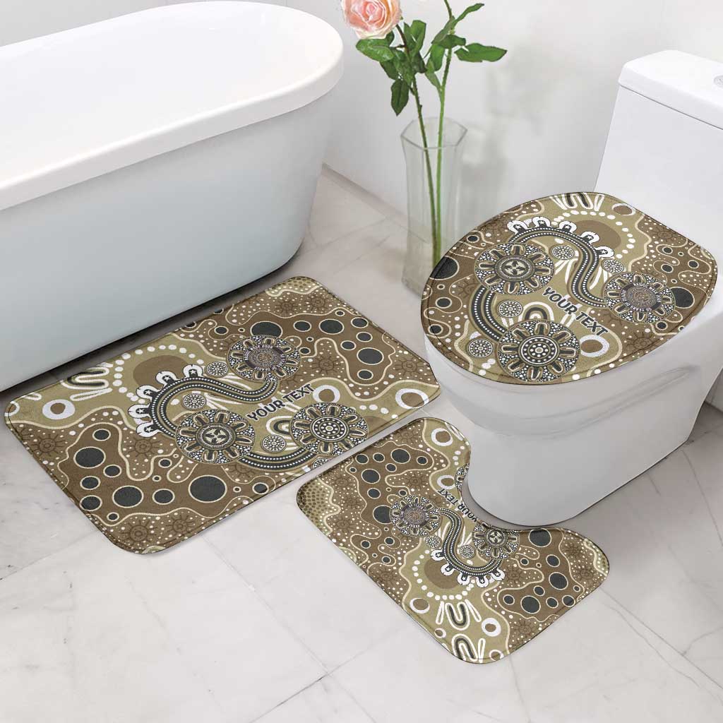 Personalised NAIDOC Week 50 Years Deadly Always Bathroom Set Brown Aboriginal Artwork Dot Painting