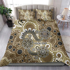 Personalised NAIDOC Week 50 Years Deadly Always Bedding Set Brown Aboriginal Artwork Dot Painting