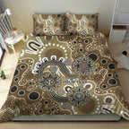 Personalised NAIDOC Week 50 Years Deadly Always Bedding Set Brown Aboriginal Artwork Dot Painting