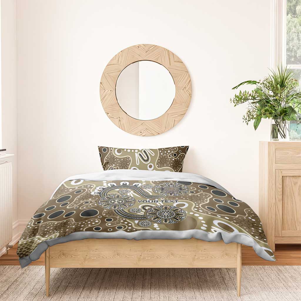 Personalised NAIDOC Week 50 Years Deadly Always Bedding Set Brown Aboriginal Artwork Dot Painting