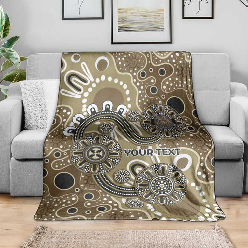 Personalised NAIDOC Week 50 Years Deadly Always Blanket Brown Aboriginal Artwork Dot Painting