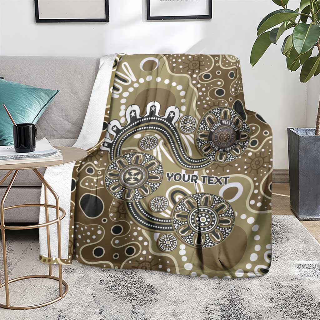 Personalised NAIDOC Week 50 Years Deadly Always Blanket Brown Aboriginal Artwork Dot Painting