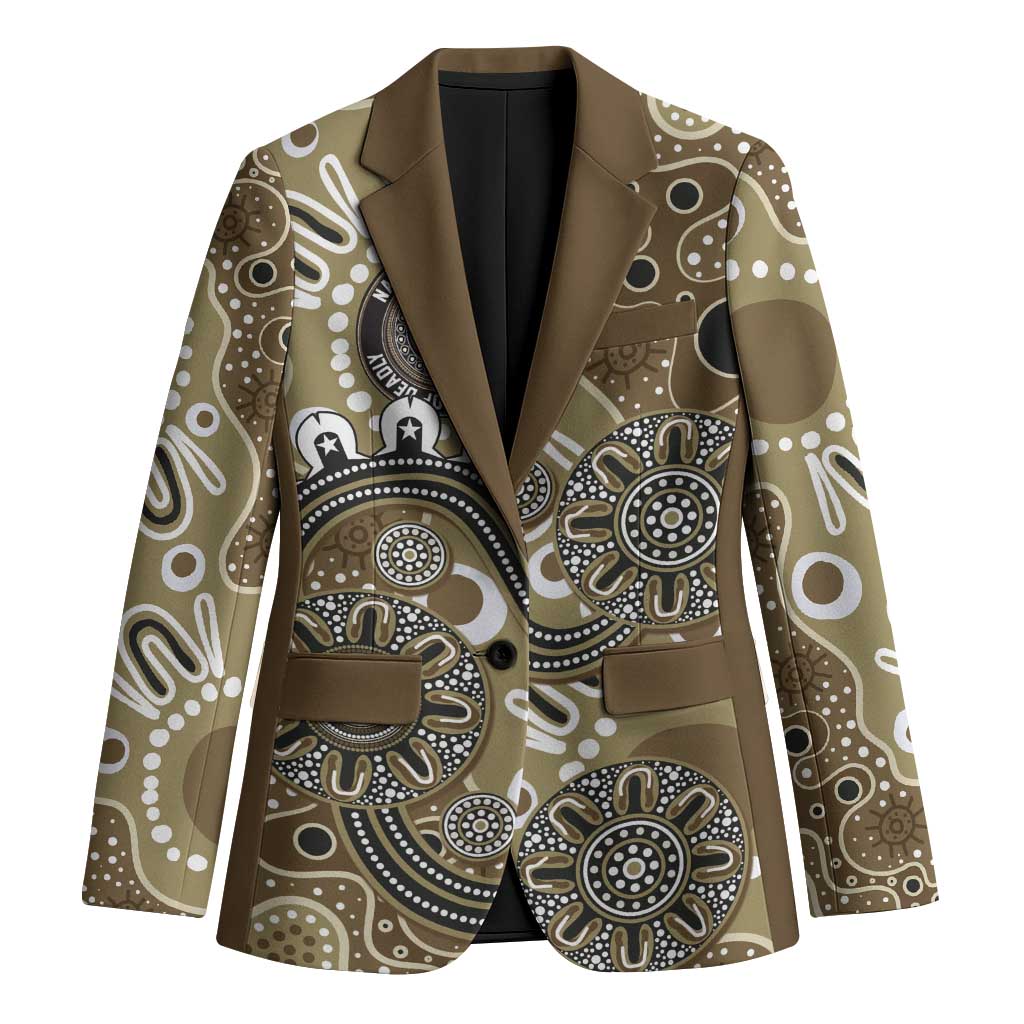 Personalised NAIDOC Week 50 Years Deadly Always Blazer Brown Aboriginal Artwork Dot Painting