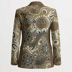 Personalised NAIDOC Week 50 Years Deadly Always Blazer Brown Aboriginal Artwork Dot Painting