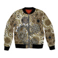 Personalised NAIDOC Week 50 Years Deadly Always Bomber Jacket Brown Aboriginal Artwork Dot Painting