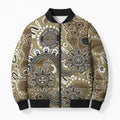 Personalised NAIDOC Week 50 Years Deadly Always Bomber Puffer Jacket Brown Aboriginal Artwork Dot Painting
