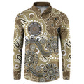 Personalised NAIDOC Week 50 Years Deadly Always Button Sweatshirt Brown Aboriginal Artwork Dot Painting
