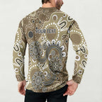 Personalised NAIDOC Week 50 Years Deadly Always Button Sweatshirt Brown Aboriginal Artwork Dot Painting