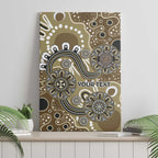 Personalised NAIDOC Week 50 Years Deadly Always Canvas Wall Art Brown Aboriginal Artwork Dot Painting