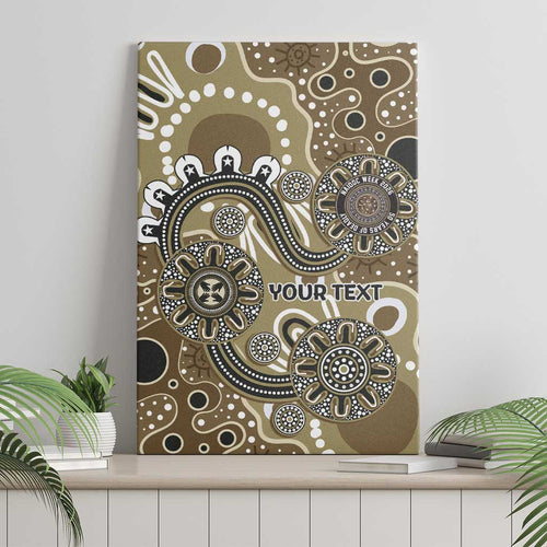 Personalised NAIDOC Week 50 Years Deadly Always Canvas Wall Art Brown Aboriginal Artwork Dot Painting