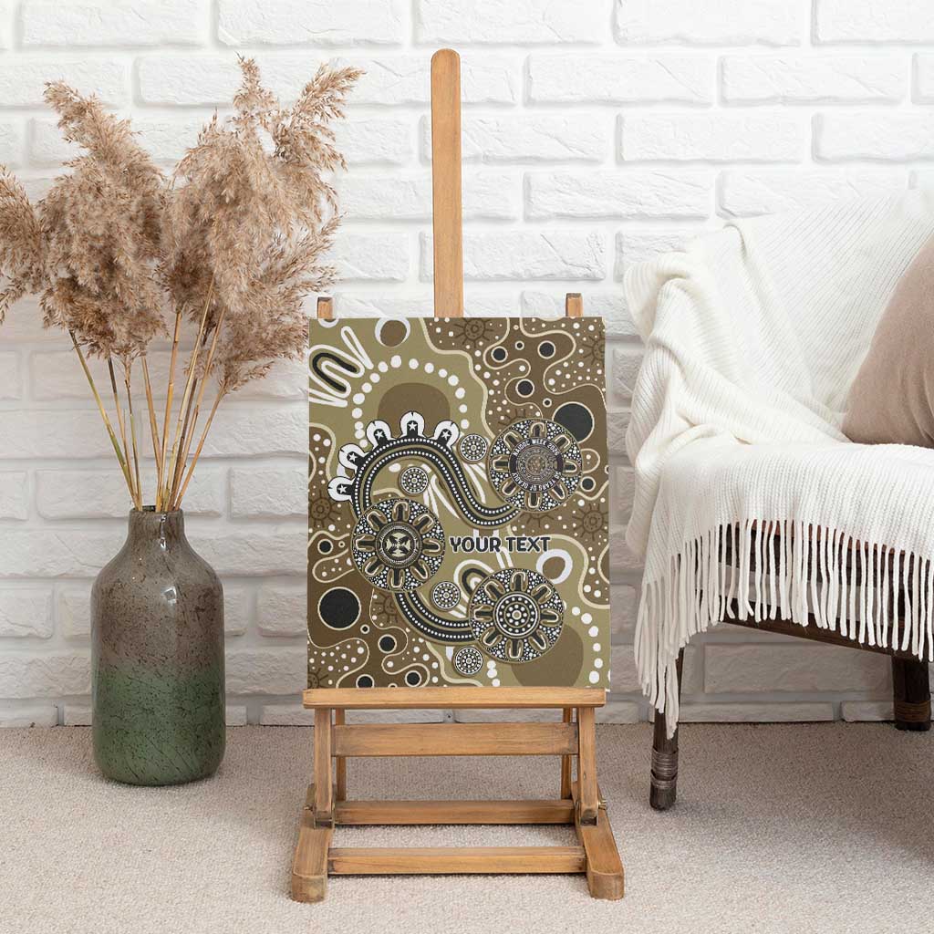 Personalised NAIDOC Week 50 Years Deadly Always Canvas Wall Art Brown Aboriginal Artwork Dot Painting