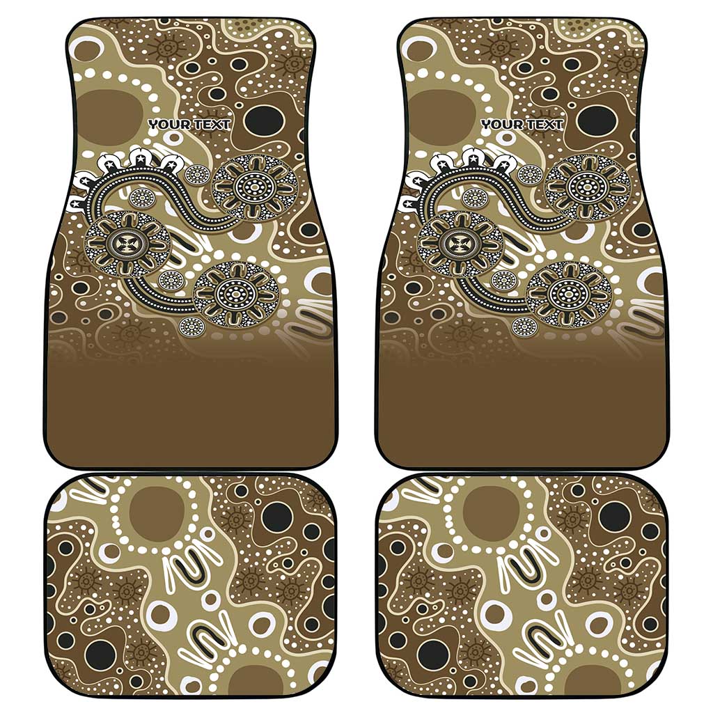 Personalised NAIDOC Week 50 Years Deadly Always Car Mats Brown Aboriginal Artwork Dot Painting