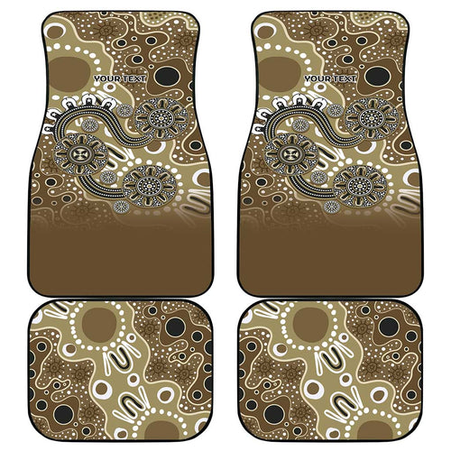 Personalised NAIDOC Week 50 Years Deadly Always Car Mats Brown Aboriginal Artwork Dot Painting
