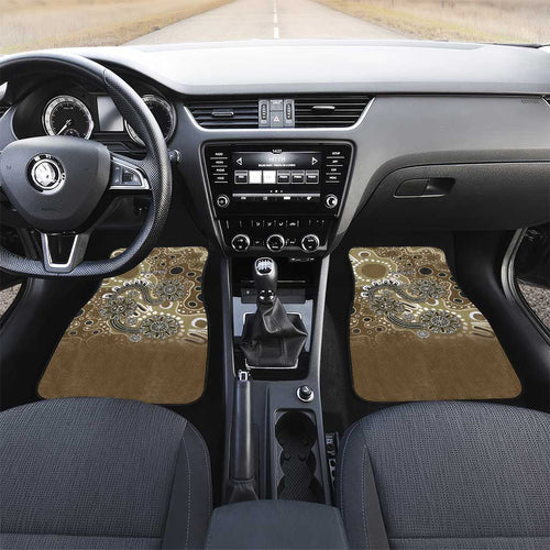 Personalised NAIDOC Week 50 Years Deadly Always Car Mats Brown Aboriginal Artwork Dot Painting