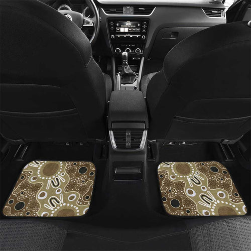 Personalised NAIDOC Week 50 Years Deadly Always Car Mats Brown Aboriginal Artwork Dot Painting
