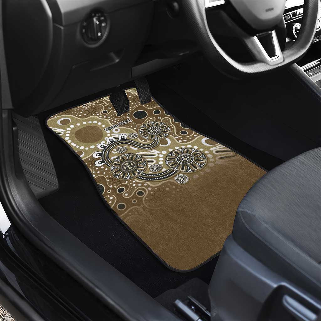 Personalised NAIDOC Week 50 Years Deadly Always Car Mats Brown Aboriginal Artwork Dot Painting