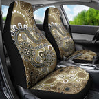Personalised NAIDOC Week 50 Years Deadly Always Car Seat Cover Brown Aboriginal Artwork Dot Painting