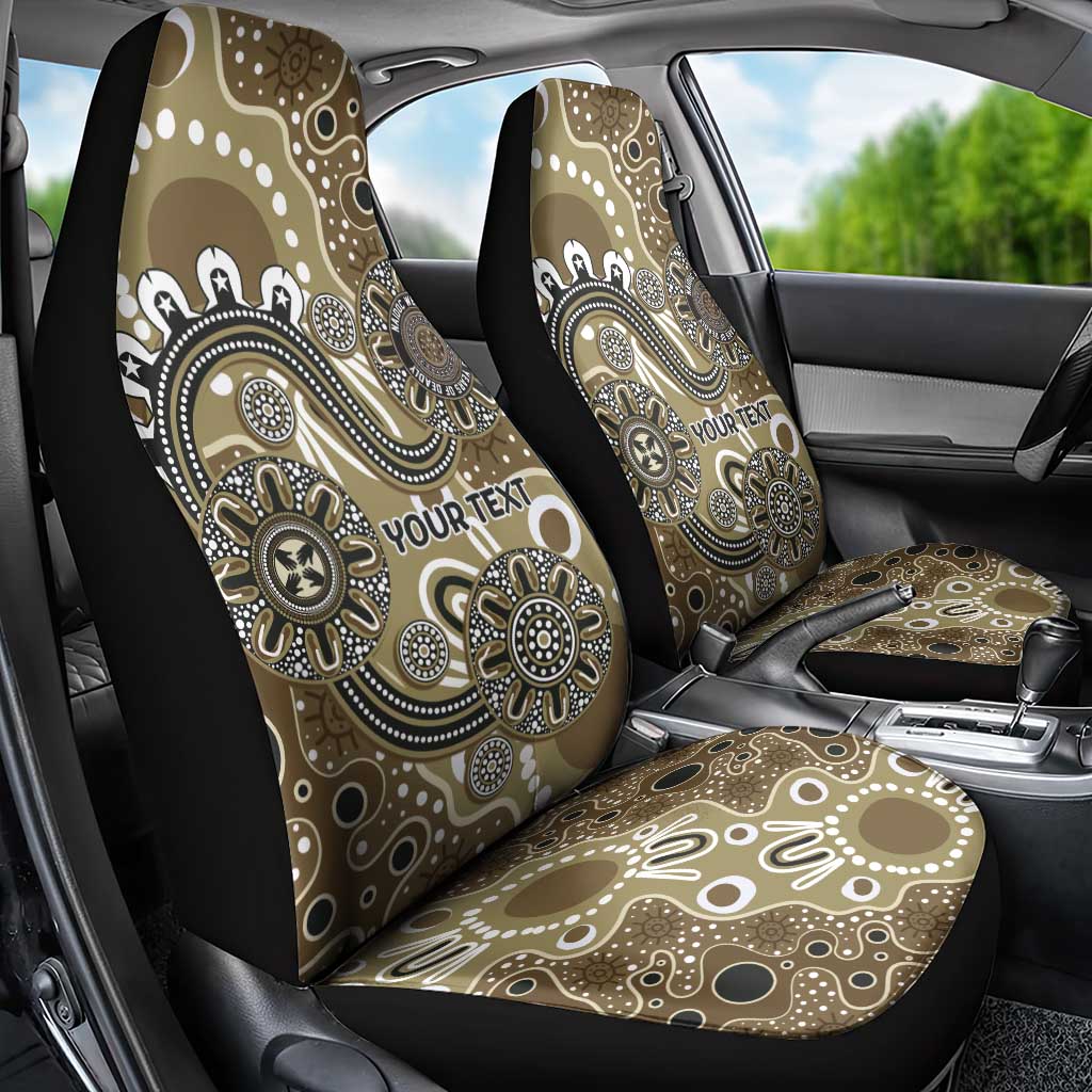 Personalised NAIDOC Week 50 Years Deadly Always Car Seat Cover Brown Aboriginal Artwork Dot Painting