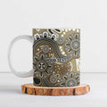 Personalised NAIDOC Week 50 Years Deadly Always Ceramic Mug Brown Aboriginal Artwork Dot Painting