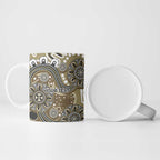 Personalised NAIDOC Week 50 Years Deadly Always Ceramic Mug Brown Aboriginal Artwork Dot Painting