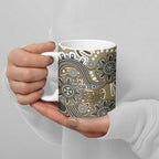 Personalised NAIDOC Week 50 Years Deadly Always Ceramic Mug Brown Aboriginal Artwork Dot Painting