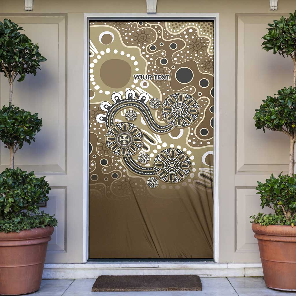 Personalised NAIDOC Week 50 Years Deadly Always Door Cover Brown Aboriginal Artwork Dot Painting